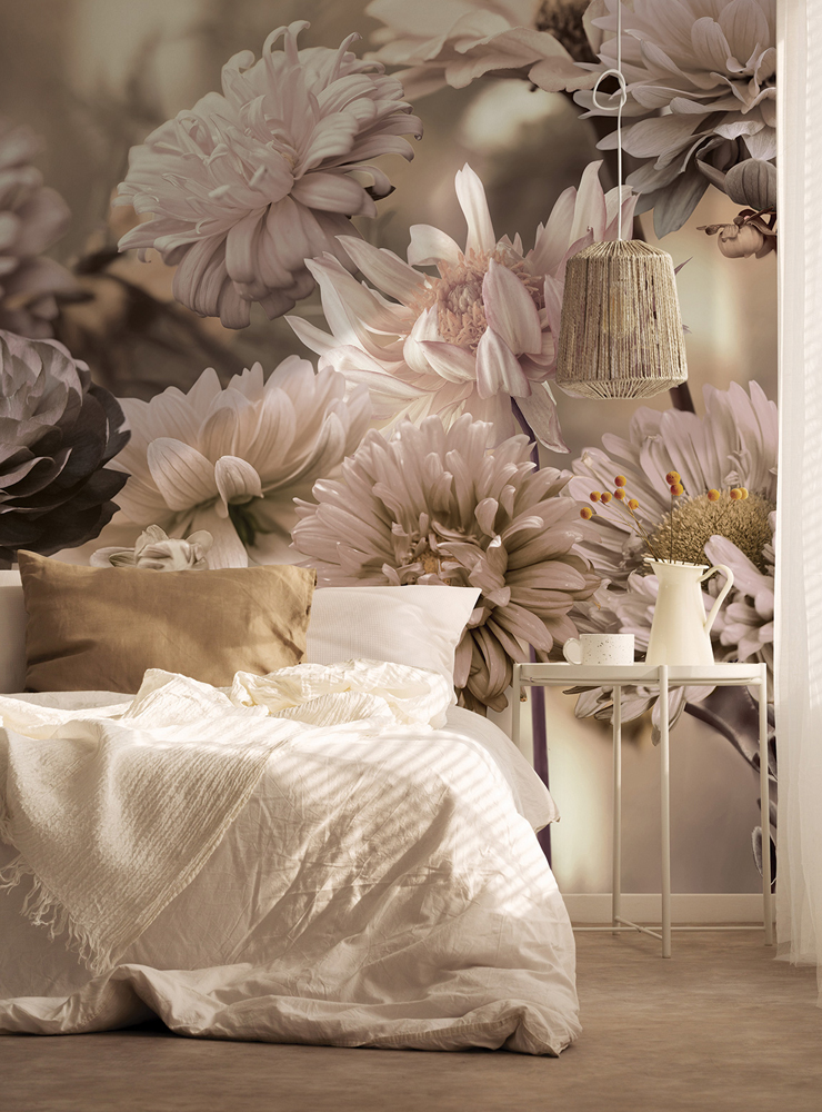 PrintsbyNature-Bedroom-Natural-Flowers-Dahlia-Cozy-Wallpaper-Flowerfield