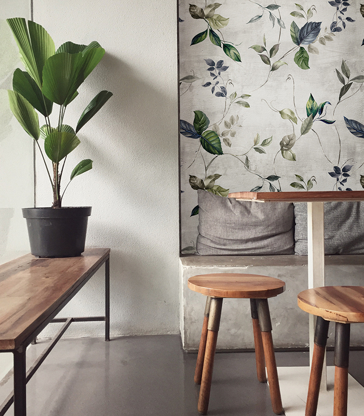 PrintsbyNature-Wallpaper-Restaurant-Leaves-Botanical-Organic-Nature